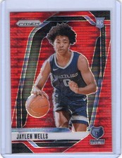 2024-25 Panini Prizm JAYLEN WELLS RC Red Pulsar /75 Memphis Grizzlies SSP