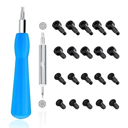 T6 T15 Replacement Screwdriver with 20Pcs Screws for Doorbell 2 3 4 Plus Blue
