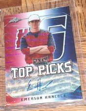 2020 Metal Draft Top Picks #6 Emerson Hancock R/W/B Wave Auto Serial #d 5/5 BKND