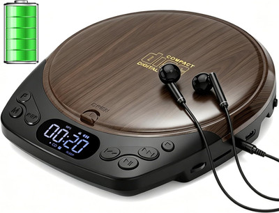 Rechargeable Discman CD Player with Headphones, Portable CD Player for Car