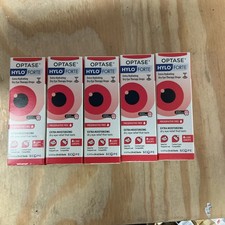 Lot Of 5 New Optase Hylo Forte eye Drops 300 x 6 1800 Drops EXP 5/2028 100