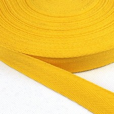 Biais en Coton 25 Yards x 20 mm Ruban de Bordure en Sergé Jaune