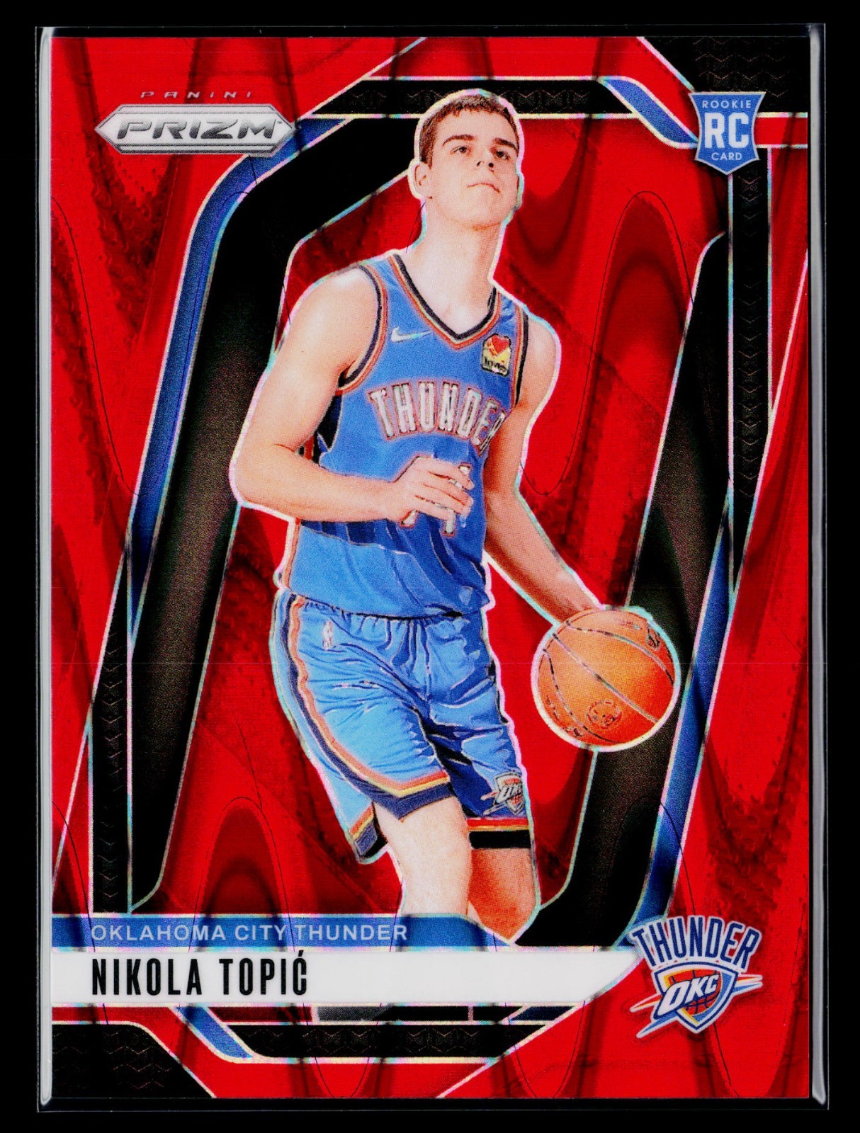 2024-25 Panini Prizm - Nikola Topic #230 Red Seismic Prizm /299 (RC) SWEET!