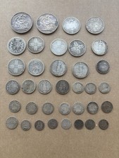 Victorian Silver Coins -Crowns, Gothic Florins, Halfcrowns, Shillings- 249 grams