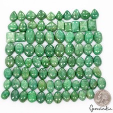 1200 Ct Natural Green Emerald Mix Cabochon Loose 14-21mm Brazil Gemstones 86 Pcs