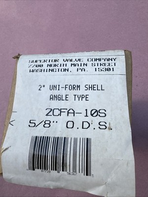 Superior Valve Company 2CFA 10S  Brass Cartridge Shell 5/8 ODS Angle Type NIB
