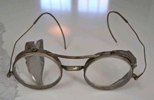 Vtg 1940s BUSCH LOMB SAFETY WELDING GOGGLES GLASSES WIRE FRAME STEAMPUNK USA A4