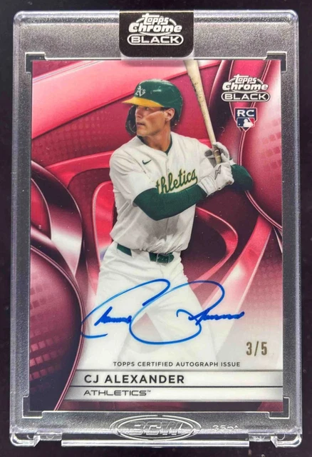 2025 Topps Chrome Black Autograph Red Refractors #CBA-CA CJ Alexander RC Auto /5