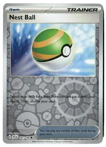 Pokemon Card - Scarlet & Violet 181/198 - NEST BALL (reverse holo) - NM/M