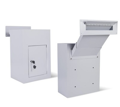 flybold Drop Slot Safes Key Box Mail Slots 19 x 10.3 x 21.3 inches, Gray