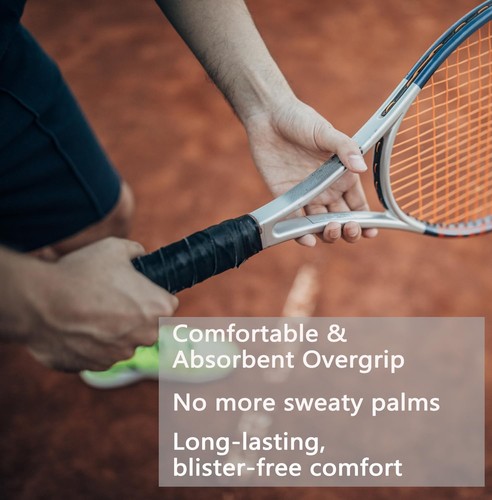 Tennisschläger Griffband, 6er Pack vorgeschnittenes Antirutsch Tennis Griffband, saugfähig trocken - Bild 4 von 6
