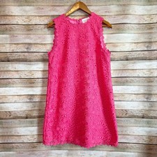 Kate Spade Women's Pink Shore Thing Floral Crochet Applique Shift Dress Size 10