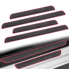 4PCS Car Door Sill Protector, Anti-Scratch Waterproof Auto Door Edge Step