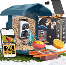   Pav-Bird Feeder with Camera,2K HD with 64GB Card, AI Identify Smart Bird House