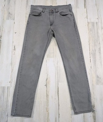 Mott Bow Jeans Mens Fits 33x31 Gray Slim Stone*