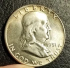 1951-P 50c Uncirculated Franklin Half Dollar 90% Silver #117