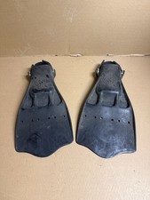 Scubapro Jet Fin Scuba Diving Fins Sz Medium Black Rubber Vented Made in USA  