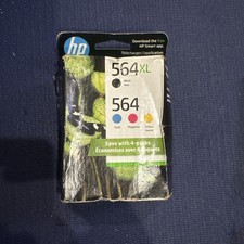 HP Genuine 564XL Black 564 Color C/M/Y Ink Cartridges N9H60FN 03/2024 Sealed