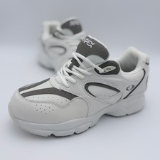 New Apex X821 Men Size 10 Wide White Leather Extra Depth Orthopedic Walking Shoe