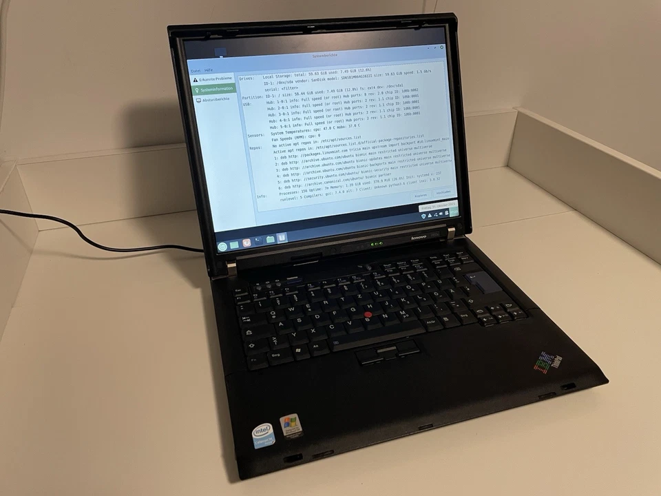 Lenovo IBM ThinkPad R60e Laptop Type:0657 Linux  - Bild 2 von 4