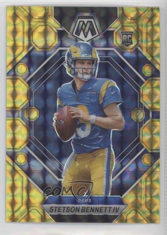 2023 Mosaic Rookies Reactive Yellow Prizm Stetson Bennett IV #362 Rookie RC 15gm