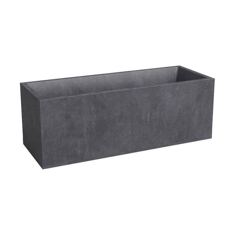 Jardinière plastique Artevasi 80cm anthracite avec grand volume de 57L pour racines profondes