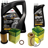 Mann Inspektionspaket 6L Mannol Longlife 5W-30 FüR BMW E46 318D 320D 318Td