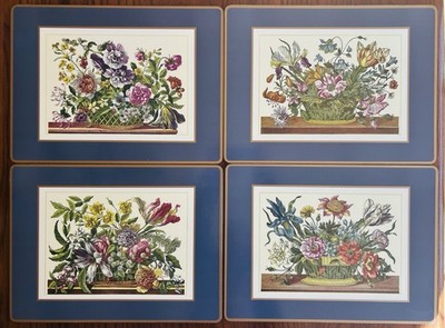 Vintage Pimpernel Dining Table Placemats Set Of 4 Floral Array 12 x 9 Made In UK