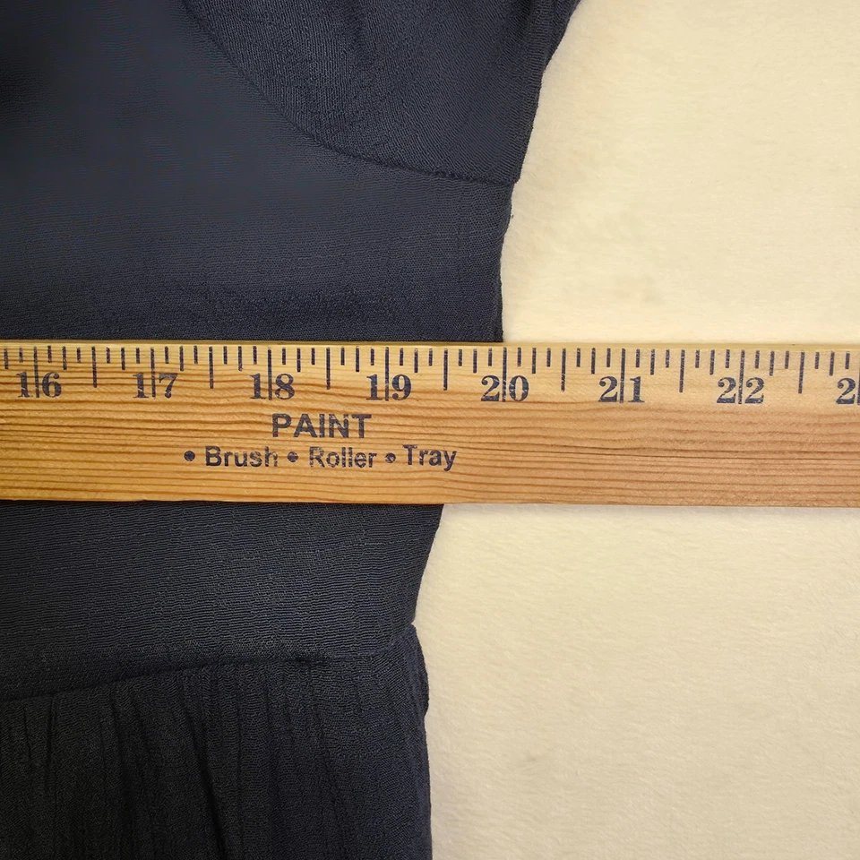 Vestido feminino rosa índigo L azul borla acabamento em renda babado em camadas boho camponês chique - Imagem 4 de 4