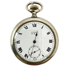 Antique 53mm Longines Mechanical Open Face Pocket Watch 19.75N NickelSwiss