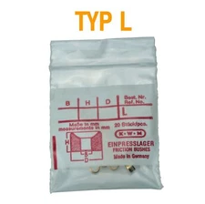 KWM Type L bushings, brass, 20 pcs