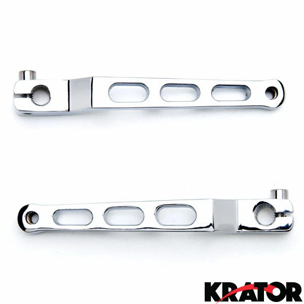 Juego de brazos de palanca de cambios cromados con puntera de talón Harley Davidson FLST FLT FLHT Foto 3 de 3