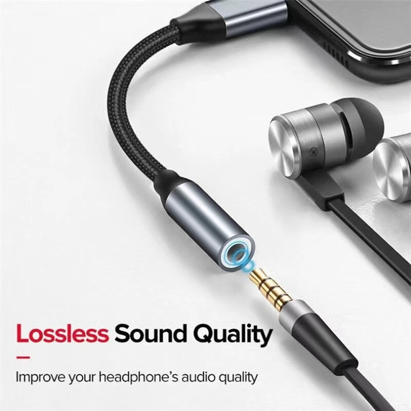 USB Type C to 3.5mm AUX Audio Headphone Jack Cable Adapter For Samsung S25 S23 - Image 2 of 4