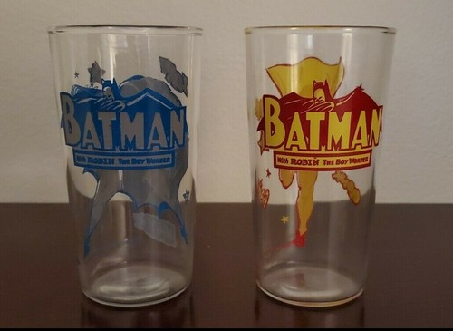 1966 Vintage Batman & Robin PROMO Drink Glasses + BONUS GLASS - Picture 7 of 12