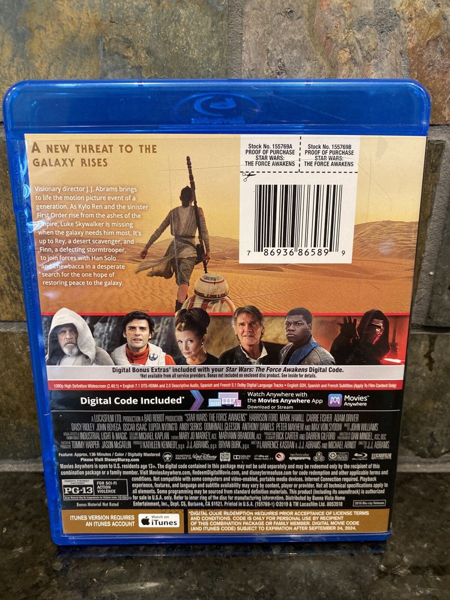 Star Wars The Force Awakens BLU-RAY