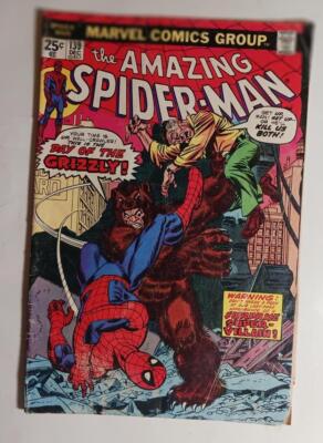 SPIDERMAN #139 DEC 1974 MARVEL COMICS FIRST GRIZZLY VG- 3.5