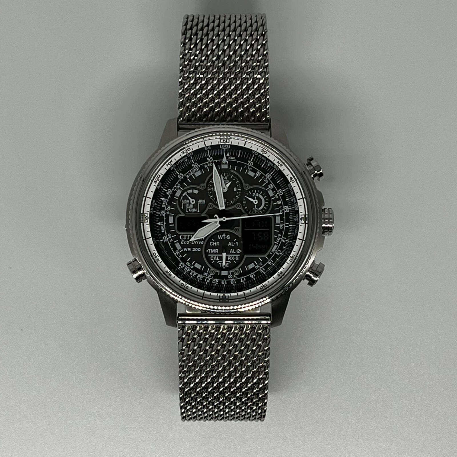 Image 10 - Citizen ECO-Drive Navihawk A-T JY8030-83E Radio Controlled World Time Mens Watch