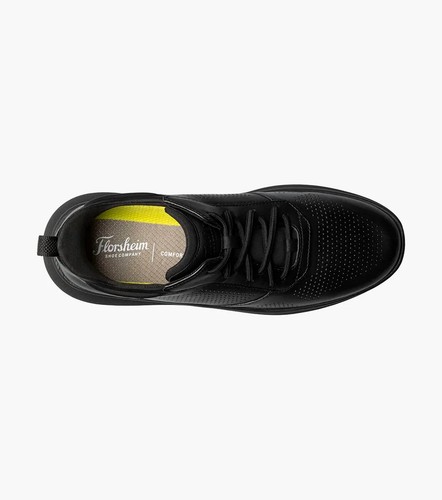 Zapatillas deportivas Florsheim Fleet Perf Toe de encaje elástico negras lisas 14443-005 para hombre - Imagen 4 de 7