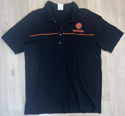 Jagermeister Polo Shirt XL Black Deer Cocktails Liqueur Party Distill Jager