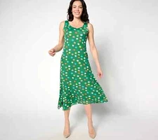 Attitudes by Renee Triple Mesh Asymmetric Hem Dress-Party Dot-Small-NWT-A641694