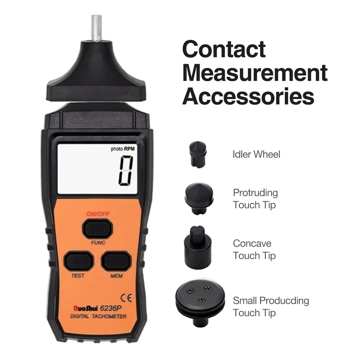Tacómetro Digital 2.5-99999 RPM Láser Tacómetro RPM Sensor Inteligente Tacómetro