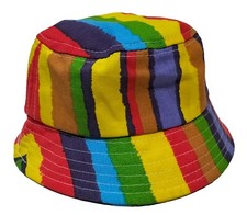Child Unisex Hat Multicolor One Size Bucket Hat Summer Beach Cap Canvas