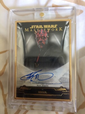 2019 Star Wars Masterwork Gold Frame 1/1 Ray Park Darth Maul Auto