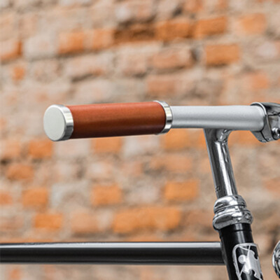 ROCKBROS Retro Brown Bicycle Handlebar Grips Vintage Real Leather Bike  Grips