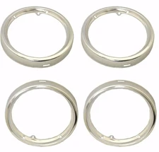 1964 Chevy Impala Headlight Headlamp Bezel 4 PCS Set Polished Aluminum Dynacorn