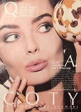 PRINT AD 1987 Paulina Porizkova Coty Airspun Face Powder Makeup Flawless Magic
