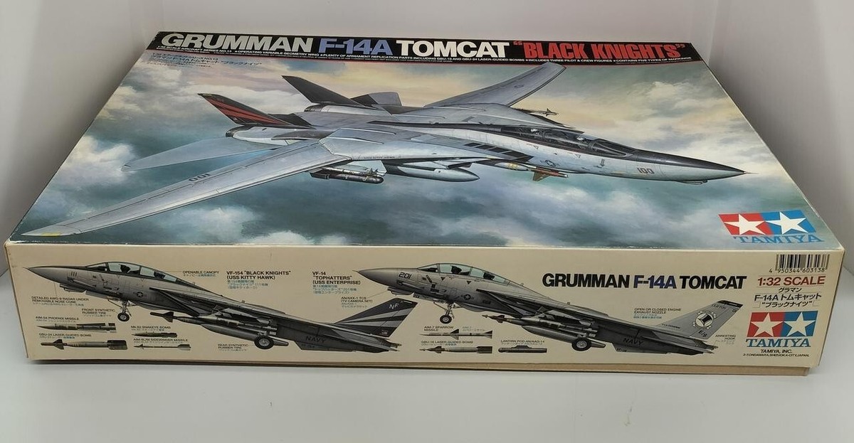 Rare Tamiya Grumman F-14A Tomcat 'Black Knights' 1/32 Scale