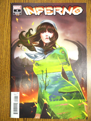 Inferno #4 Vega Variant Cover NM- Moira Hickman 1. Auflage Omega Sentinel Marvel