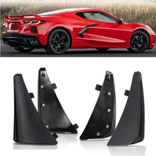 XL Extended Front Rear Splash Guard Mud Flaps CARBON FIBER For Corvette C8 20-Up