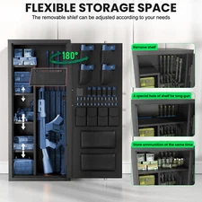 20 Gun Rifle Safe, Large Unassembled Biometric Gun Safe for Rifles and Shotguns